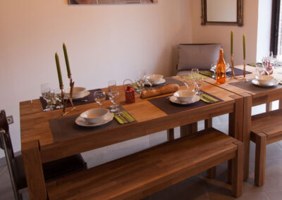 Salle à manger du gîte Les Prunier en Sologne Domaine des Mercier