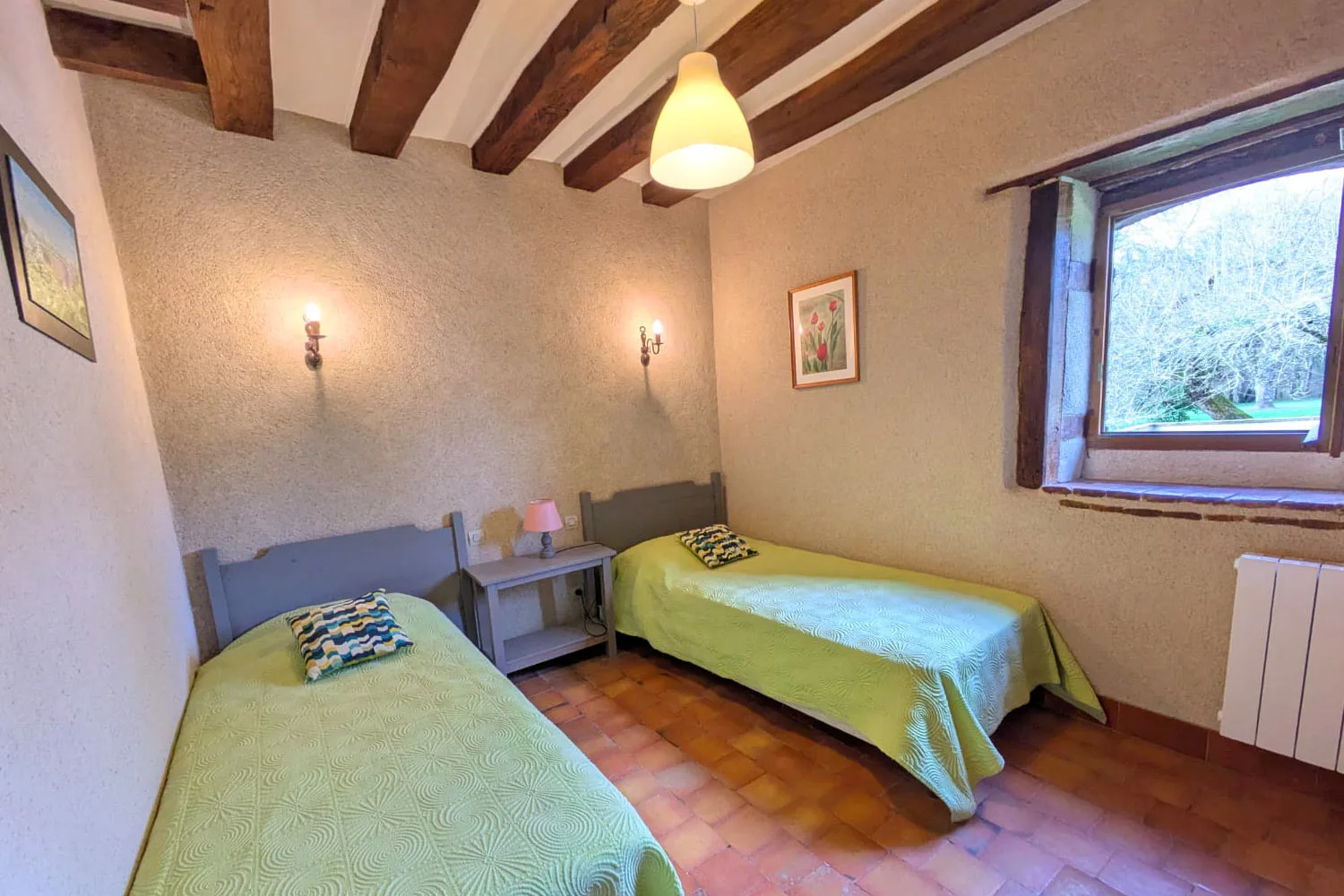 Chambre 2 lits - Gîte Sologne - les Lavandes Domaine des Merciers