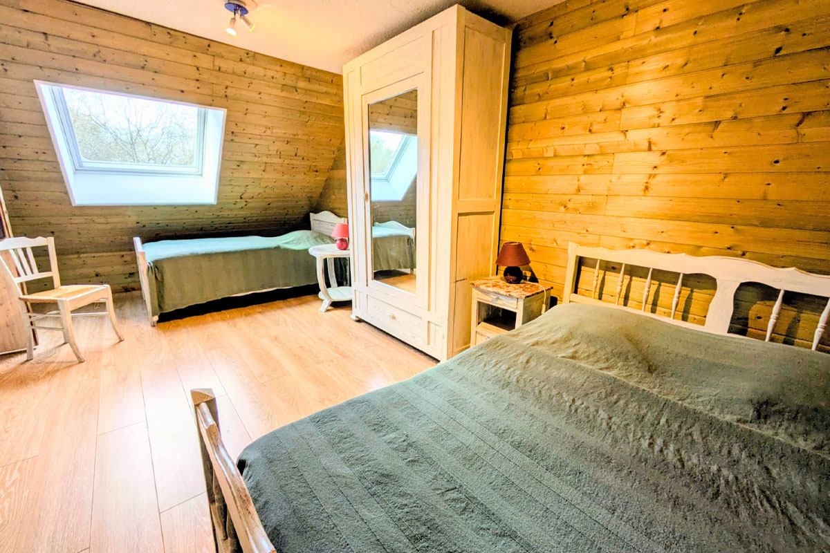 Chambre Céruse gite Sologne Les Pommiers<br />
Domaine Merciers