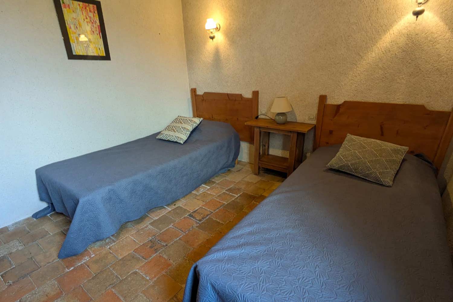 Chambre 2 lits du Gîte Hortensias de Sologne