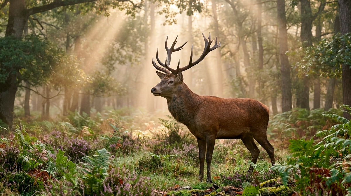 Cerf dans la forêt en Sologne Gites des Merciers